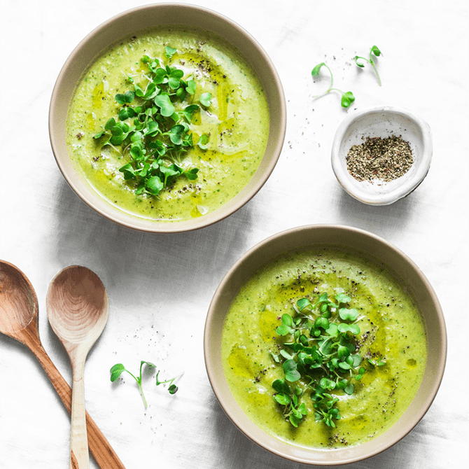 Spinach & broccoli soup