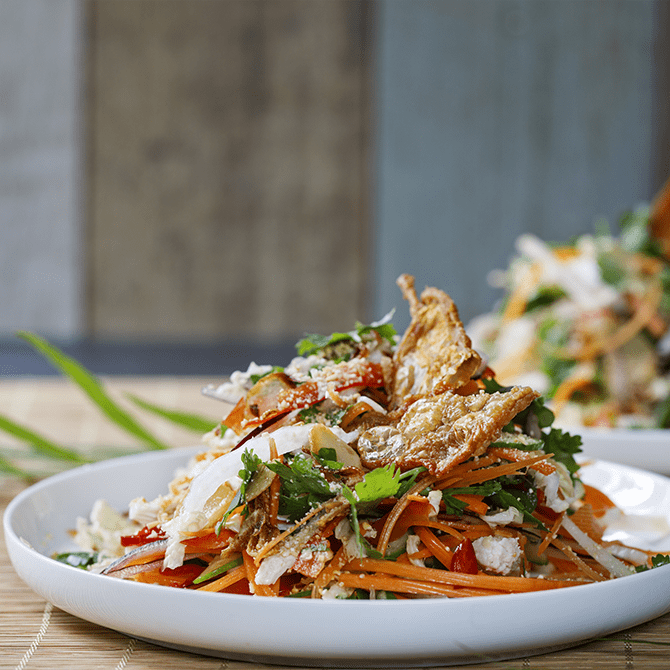 Thai chicken larb salad