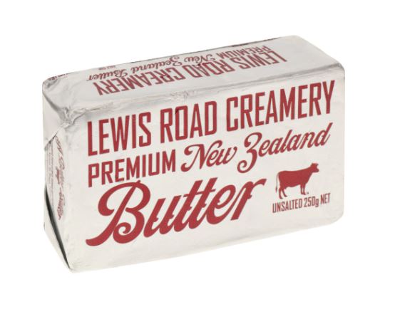 Lewis Road Creamery Premium NZ Butter - Unsalted 250g