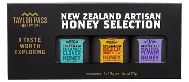 Taylor Pass New Zealand Artisan Honey: 3 Pack Gift Box Set