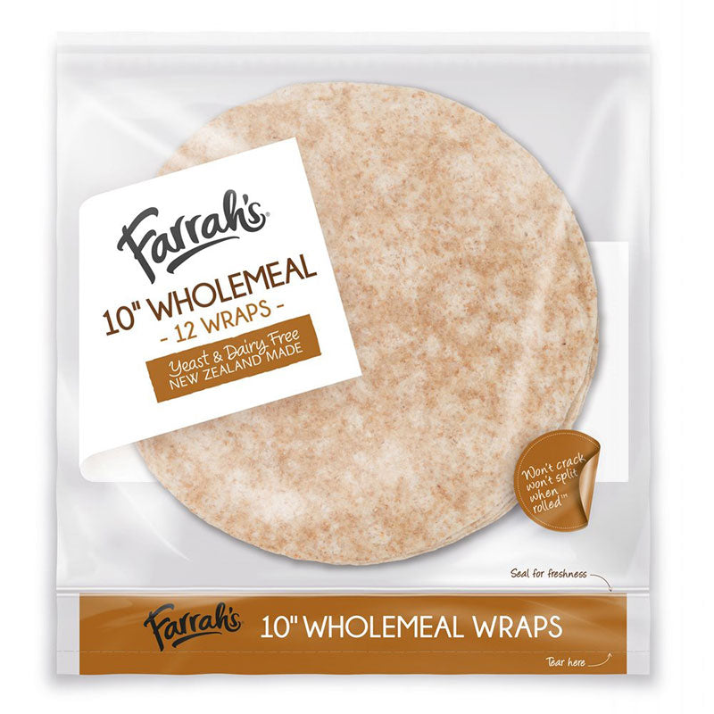 Farrah's Wraps Wholemeal 10 inch Each